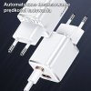 USAMS Ładowarka sieciowa 1xUSB-C+1xUSB T43 33W(only head) PD3.0 +QC3.0 Fast Charging biały/white CC144TC02 (US-CC144)